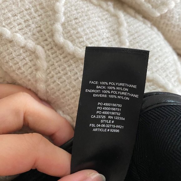 Aritzia Wilfred Elaine Pant Wide Leg Flared Vegan Leather Pants Black 8 - Picture 6 of 7